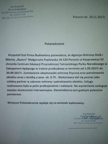 TPN-Tatrzanski-Park-Narodowy-Ochrona-Rycerz-poswiadczenie-referencje-zakopane-30
