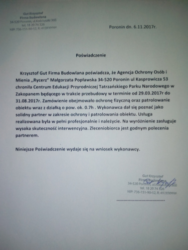TPN-Tatrzanski-Park-Narodowy-Ochrona-Rycerz-poswiadczenie-referencje-zakopane-31
